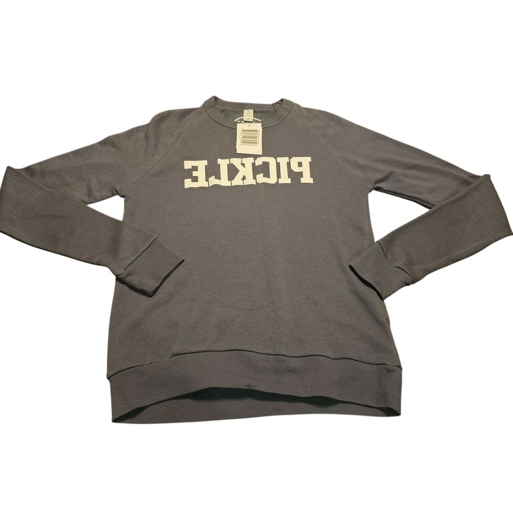 Pickle ball Long Sleeve Crewneck Womans XS Grey Varsity